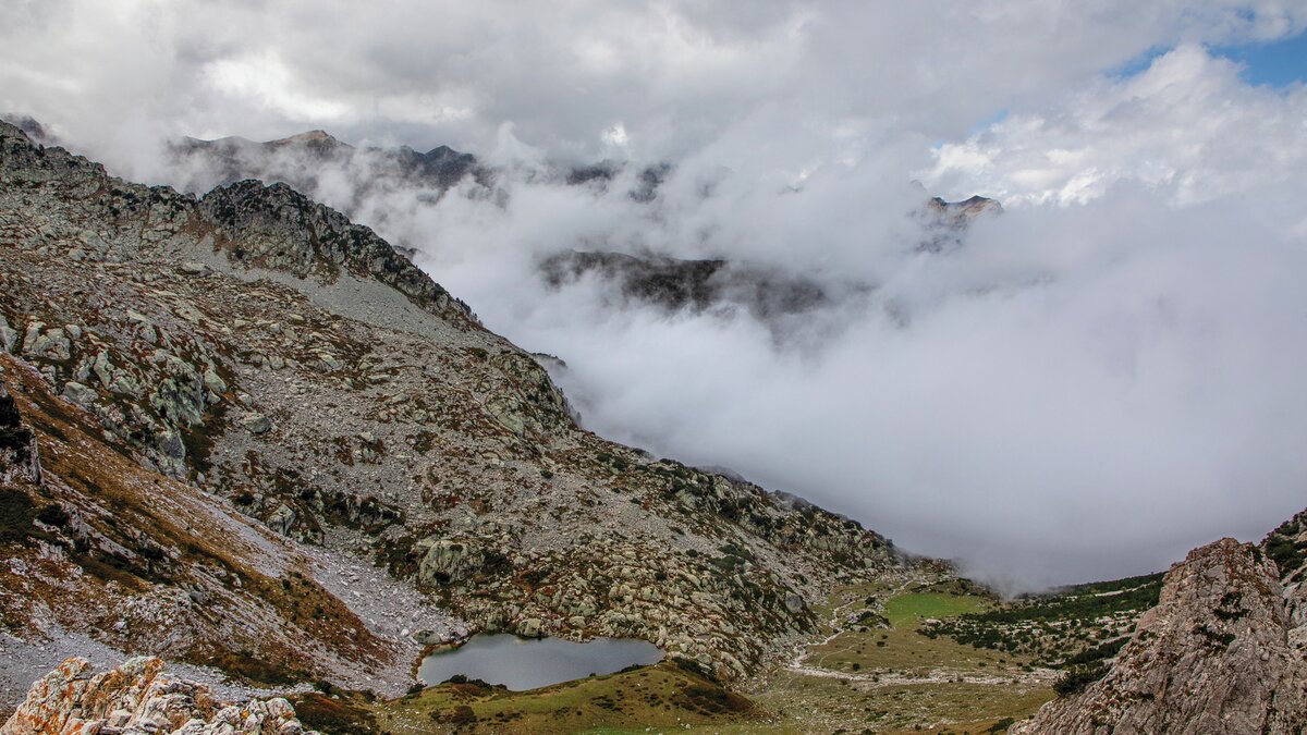 Il Lago degli Alberghi dal Passo di Ciotto Mien