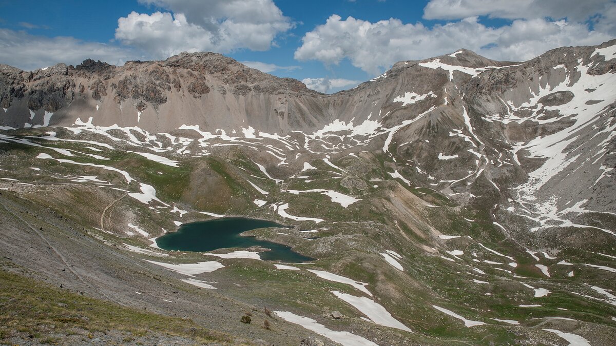 Il Lago Oserot dai pressi della Bassa di Terra Rossa
